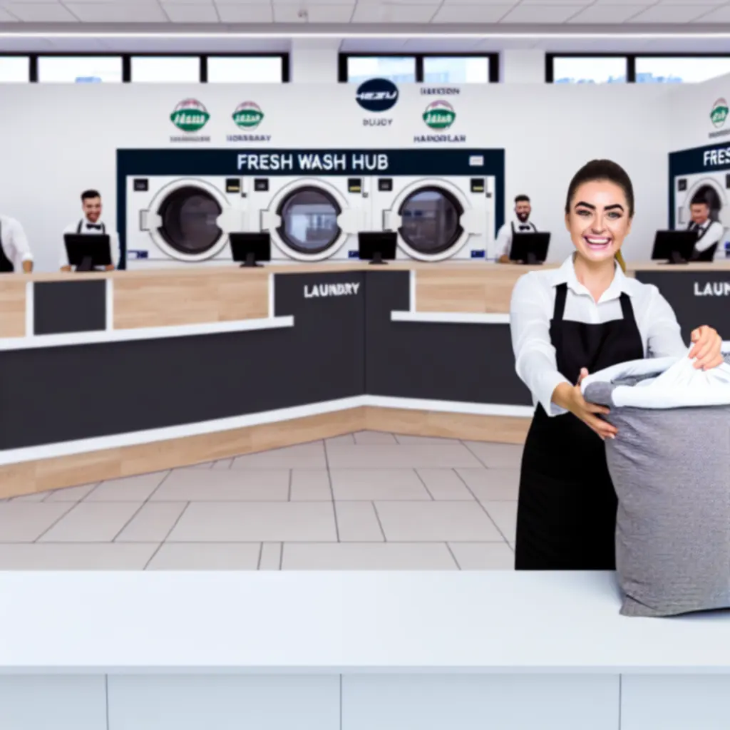 Elégedett ügyfél ruhát ad le a WAFFLE ADVERTISING LTD mosodában