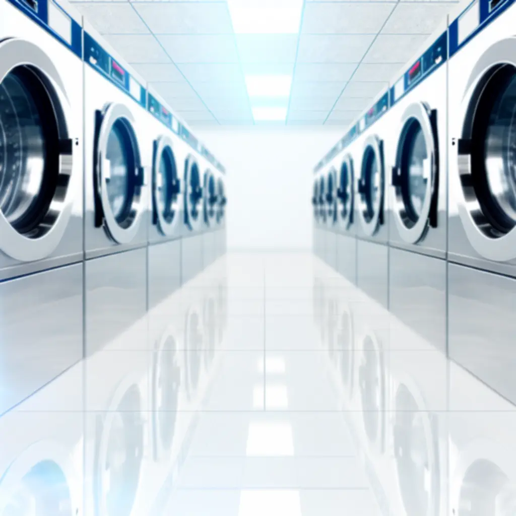 Steril, tiszta mosoda helyiség fertőtlenített gépekkel